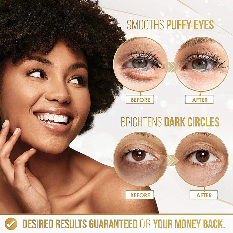 24K Gold Eye Mask 20 Pairs  Puffy Eyes and Dark Circles Treatments