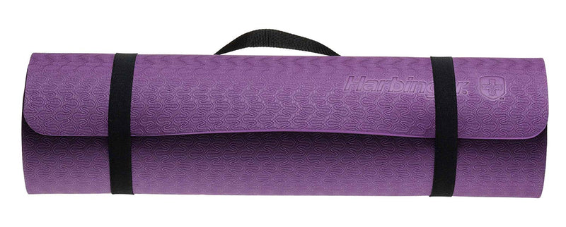 Harbinger Recyclable Foam Eco Fit Exercise Mat | 3/8-Inch | Color Purple