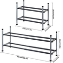 2 Tier Expandable Shoe Rack Adjustable Stackable Shoe Organizer