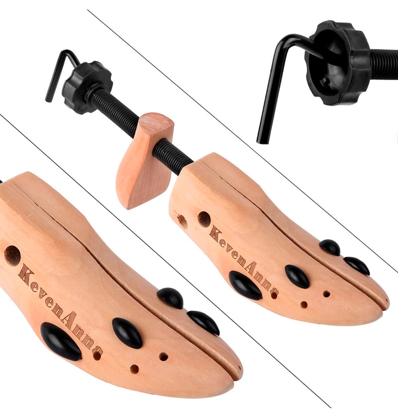 KevenAnna Pair of Premium Professional 2-way Wooden Shoe Trees, Wooden Shoe Stretcher for Men or Women