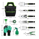 Tenozek Gardening Tools Stainless Steel | 11 Pieces