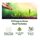 22,000 Non GMO Heirloom Vegetable Seeds | Survival Garden | Emergency Seed Vault