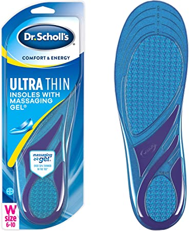 Dr. Scholl's Ultra Thin Insoles | Massaging Gel Insoles 30% Thinner in the Toe for Comfort in Dress Shoes