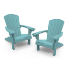 Keter 2 Pack Alpine Adirondack Resin | Outdoor Furniture Patio Chairs with Cup Holders