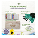 Grow Your Own Seed Box by Garden Pack | 100 Varieties of Flower, Herb, Vegetable Seeds