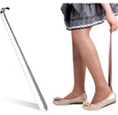 Groupcow 16.5" Long Handled Metal Shoehorn, Stainless Steel Shoe Horn Silver