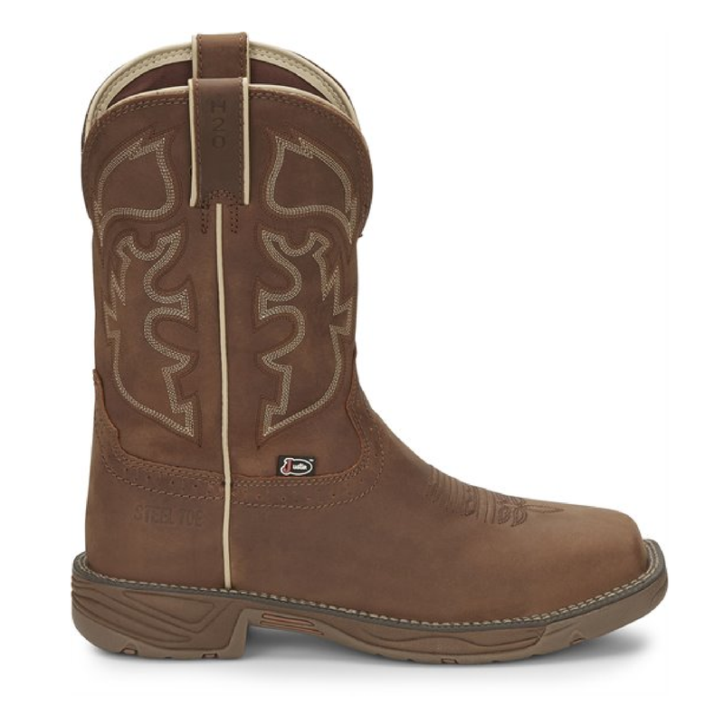Justin Work Boots Rush Steel Toe | Style WK4331 Color Saddle Tan