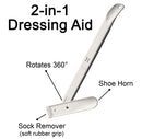 Shoe horn and Sock Remover Tool, 2-in-1 Dressing Aid - 28 Inches in Length