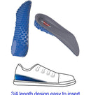 Height Increase Insole Unisex 1 Inch Taller Heel Lift Silicone Invisible 3/4 Length