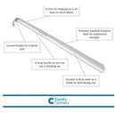 Comfy Clothiers 18-Inch Long Handled Stainless Steel Shoe Horn