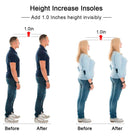 SQHT's Height Increase Insole - Gel Heel Shoe Lift Inserts, Achilles Tendon Cushion for Men and Women