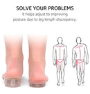 Dr. Foot Adjustable 5-Layer Height Increase Insoles, Silicone Heel Cushion Inserts for Men and Women