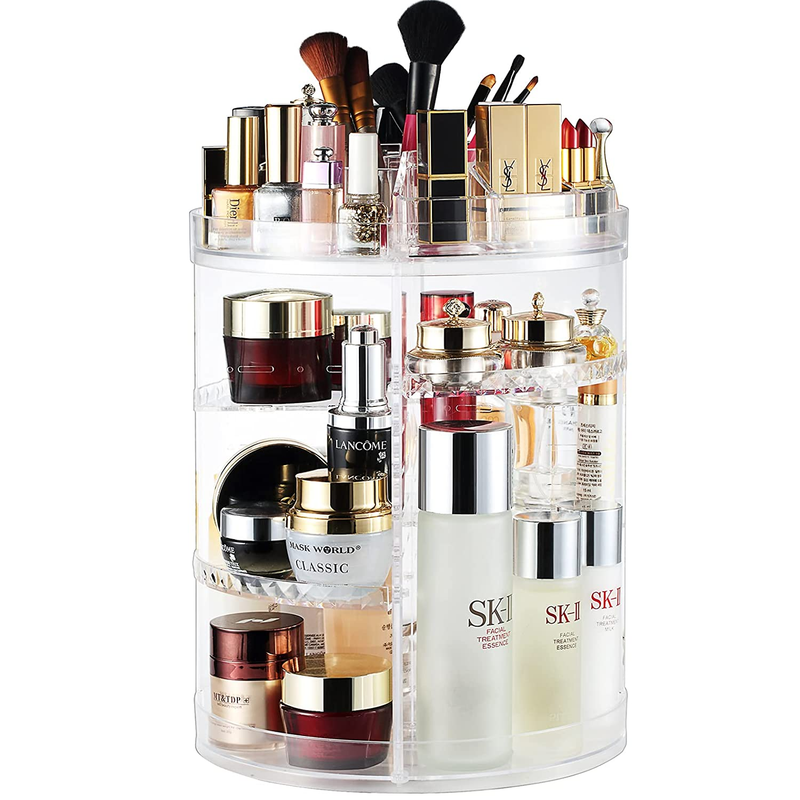 360 Degree Rotating Adjustable Cosmetic Storage Makeup Organizer