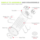 360 Degree Rotating Adjustable Cosmetic Storage Makeup Organizer