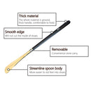 Shoe Horn Long Handle 25.2" - Lotus Wooden Handle and Streamline Spoon Metal Body