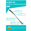 Metal Shoe Horn, Long Handled Shoehorn Pregnancy, Boots and Shoes, Heavy Duty Stainless Steel with Silicone Lanyard Color Black