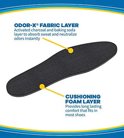 Dr. Scholl's Odor X Odor Fighting Insoles With Activated Charcoal  | Women&Men