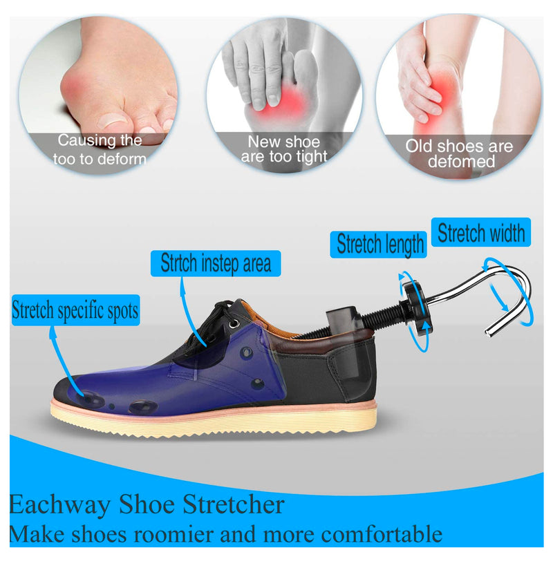 Eachway Shoe Stretcher Shoe Trees,Adjustable Length & Width for Men and Women (Color Blue)