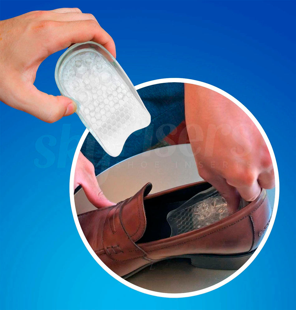 Sky Risers - Height Increase Insole (1 Pair) 4 Layer Silicone Gel Heel