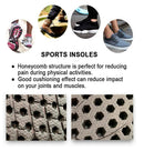 Ailaka Elastic Shock Absorbing Height Increasing Sports Shoe Insoles, Color Black