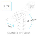 Dr.Foot Adjustable 5-Layer Height Increase Insoles, Silicone Heel Cushion Inserts for Men and Women, Gel Heel Lift Inserts for Leg Length Discrepancy