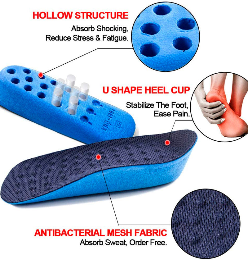 Ailaka Height Increase Insoles (Can be Worn in Socks), Arch Support Ha