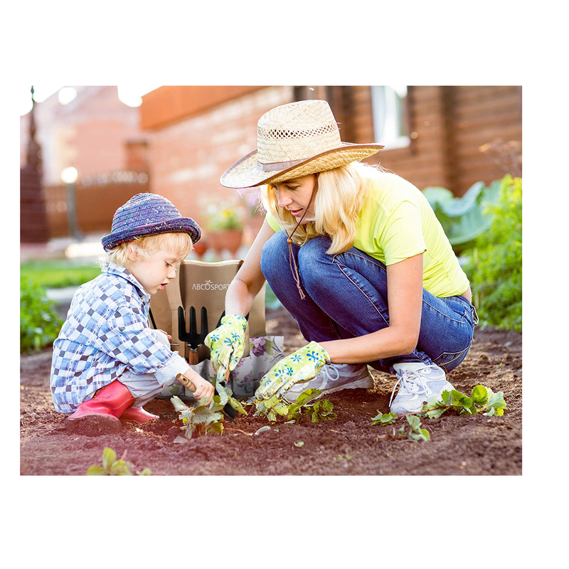 Garden Tools Set | 9 Piece Gardening Kit | Pretty Floral Design