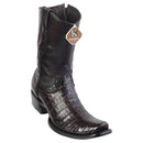 Men's King Exotic Caiman Belly Boots Dubai Toe Handcrafted Black Cherry (479B8218)