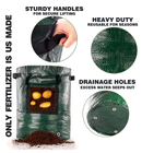 (4 Pack) Heavy Duty 10 Gallon Potato Grow Bags