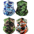 4 Pieces Summer Face Cover Scarf Neck Gaiter Cooling Sunblock Bandana