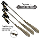 FootMatters Long Handled Adjustable Expander Shoe Horn - Extendable & Collapsible 16 to 31 inches