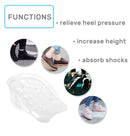 Dr.Foot Adjustable 5-Layer Height Increase Insoles, Silicone Heel Cushion Inserts for Men and Women, Gel Heel Lift Inserts for Leg Length Discrepancy