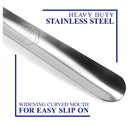 16.5" Long Handled Metal Shoe Horn with Comfort Grip Color Black