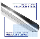 16.5" Long Handled Metal Shoe Horn with Comfort Grip Color Gray
