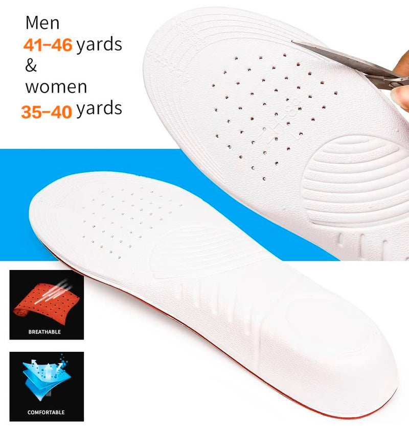 xxin Height Increase Insole 1_5cm/2_5cm/3_5cm Breathable High Full Shoe Insoles Shoe Inserts Cushion Pads Lift Kits Elevator Insoles for Men Women White （3.5cm US8-12)