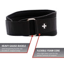 Harbinger 5-Inch Weightlifting Belt with Flexible Ultra light Foam Core | Color Black