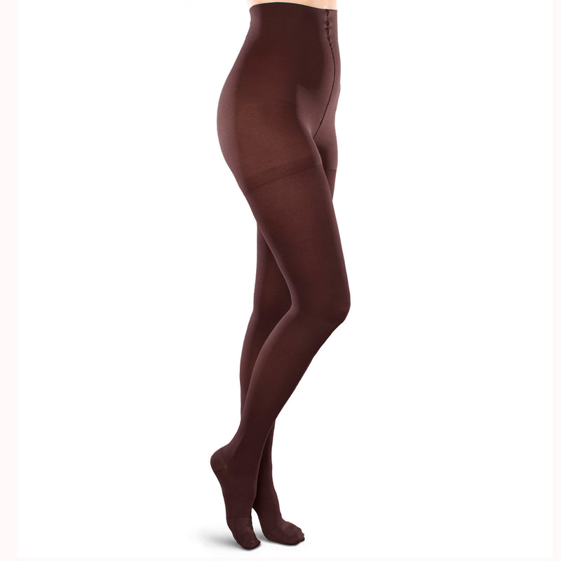 Ease Opaque Mild Support Women's Pantyhose 15 - 20 MMHG Cocoa Large Short  (