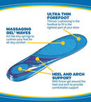 Dr. Scholl's Ultra Thin Insoles | Massaging Gel Insoles 30% Thinner in the Toe for Comfort in Dress Shoes
