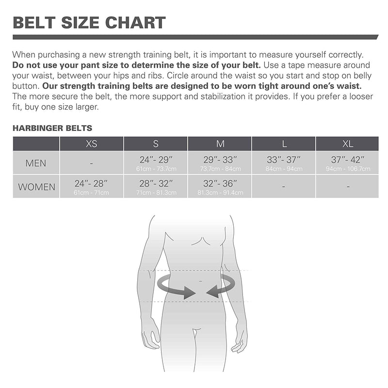 Harbinger 5-Inch Weightlifting Belt with Flexible Ultra light Foam Core | Color Black