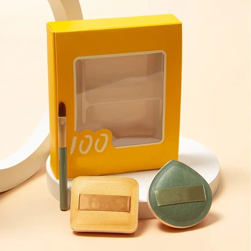 Sponge Puff Air Cushion Powder Puff Cotton Candy Cushion 2pcs Puff Plus Brush