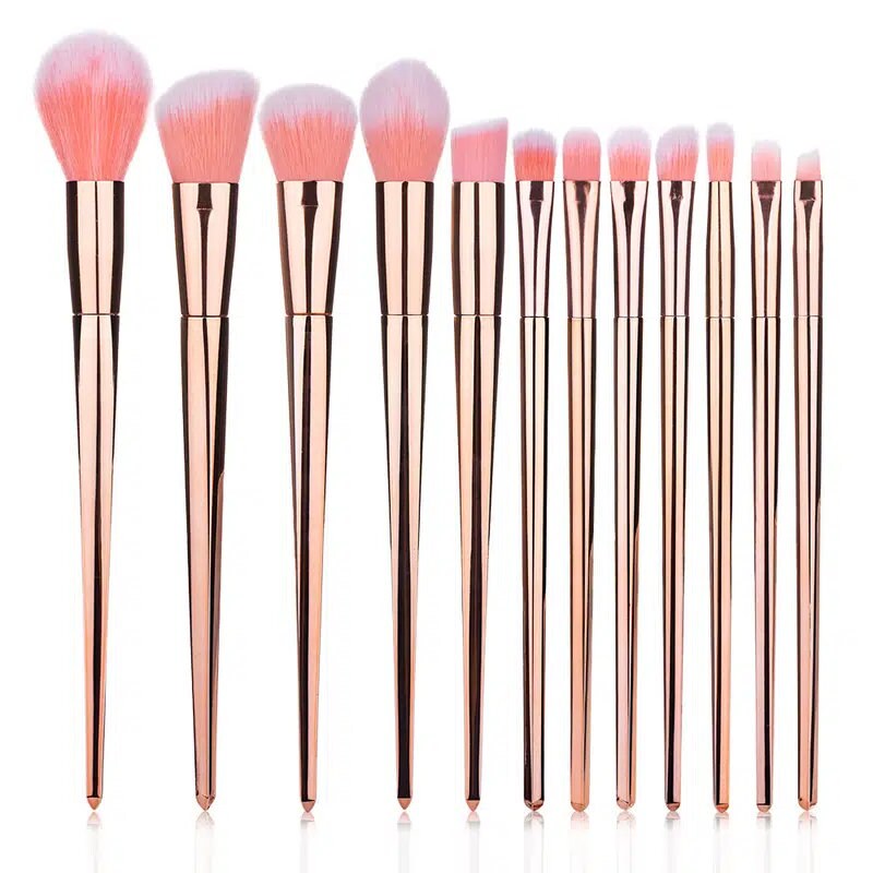 6pcs Black Silver Makeup Brush Set | Complete Makeup Brush Set | Cosmetics Brush Set For Professional Makeup | Synthetic Powder Foundation