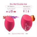 4pc Water Drop Contour Blending Sponges | Make Up Applicators | Liquid Cream Powder Foundation Concealer Cosmetics | Stippling Wet Dry