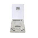 The Beadsmith Bead Board with Cover, Grey Flocked | 3 U-Shaped Channels | 6 Recessed Compartments | 9.75 x 13.25 inches | Design Boards