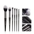 6pcs Black Silver Makeup Brush Set | Complete Makeup Brush Set | Cosmetics Brush Set For Professional Makeup | Synthetic Powder Foundation