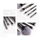6pcs Black Silver Makeup Brush Set | Complete Makeup Brush Set | Cosmetics Brush Set For Professional Makeup | Synthetic Powder Foundation
