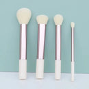 Makeup Brushes 4Pcs Synthetic Foundation Powder Concealers Eye Shadows Blush Makeup Brushes Rose Golden Cosmetic Brushes