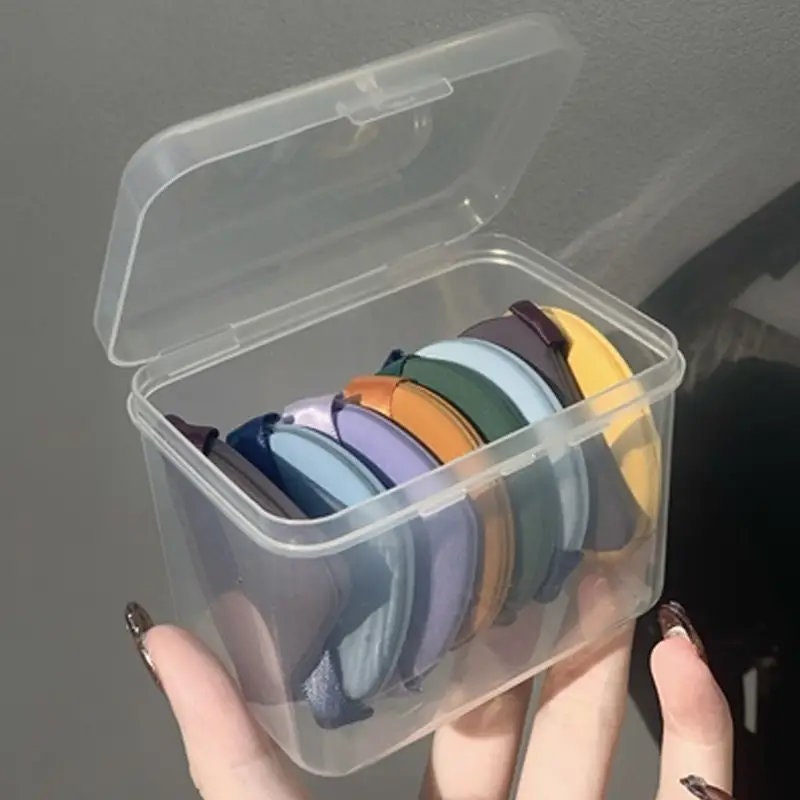 1pc Transparent Multifunctional Portable Powder Puff Storage Box | Cosmetic Storage Box | Cosmetic Tool Storage Box