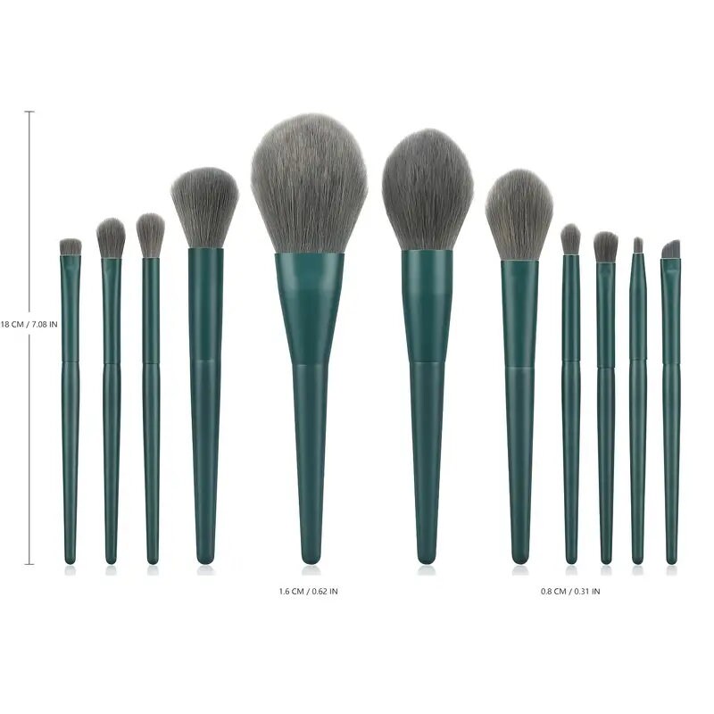 Brush Mix Foundation Makeup Pieces Cosmetic Eyeshadow For Set Powder 11 Brush Brush Under Eye Powder Brush