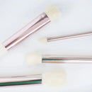 Makeup Brushes 4Pcs Synthetic Foundation Powder Concealers Eye Shadows Blush Makeup Brushes Rose Golden Cosmetic Brushes