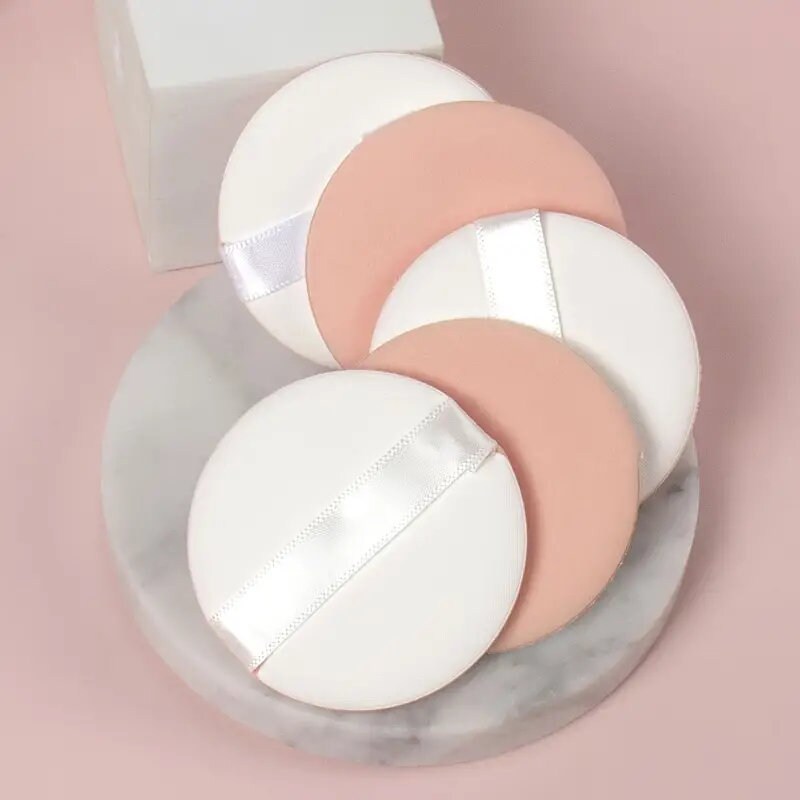 5Pcs Makeup Puff Soft Portable Air Cushion Makeup Sponges For Liquid Cream Foundation And Powder Round Powder Puff With Bag
